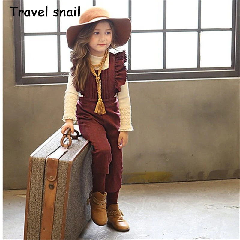 Travel Snail baby girl Belt jeans fille menina jeans infantil children