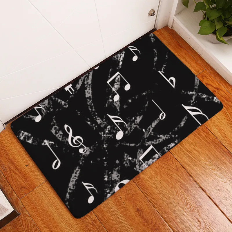 Piano Keyboard Music Note Carpet Memory Foam Rugs Flannel Carpet Rug Bathroom Doormat Clean Mat Are