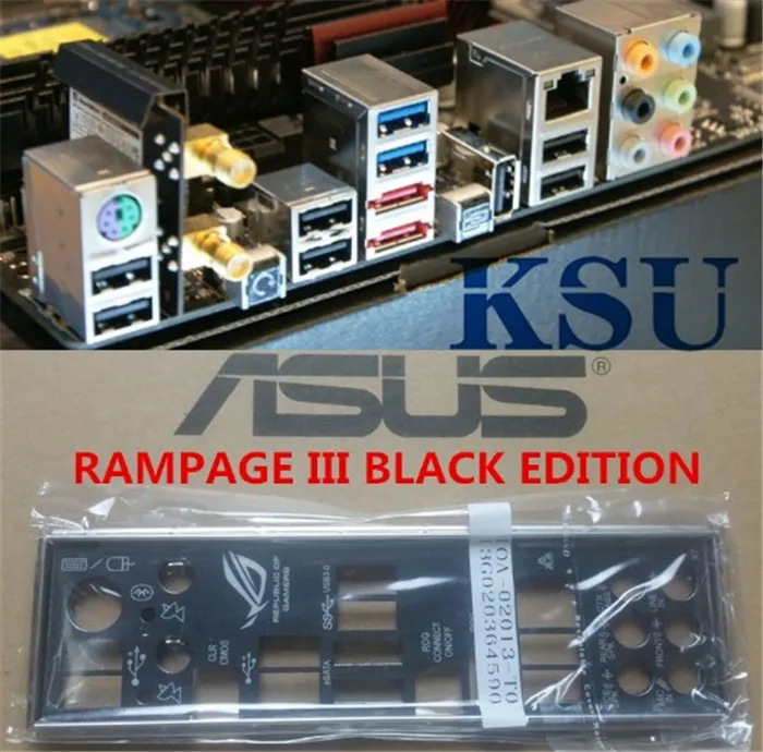 Новый I/O щит задняя пластина шасси кронштейн материнской платы для ASUS rampage iii black
