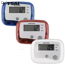 Популярный фитнес Pedomete Мини цифровой ЖК-дисплей тренировки шагомер для бега шаговый счетчик расстояния ходьбы Прямая