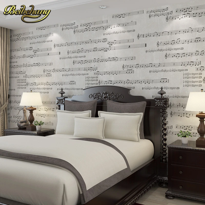 Us 39 0 40 Off Beibehang Wall Paper American Village Retro Music Music Wallpaper Non Woven Wallpapers Living Room Bedroom Piano Background In