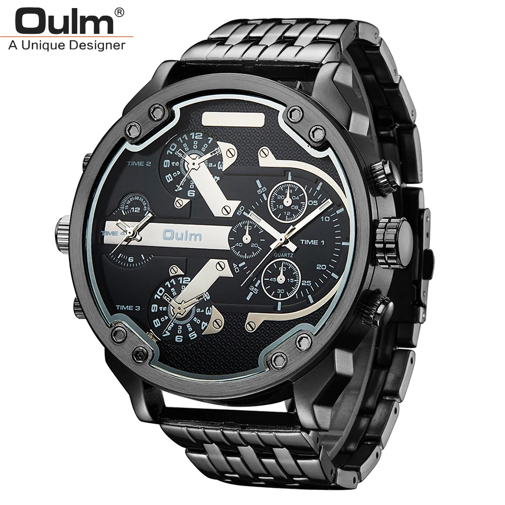 

2019 Exaggerated Large Big Watches Men Luxury Brand Unique Designer Quartz Watch Male Heavy Full Steel Leather Strap Wrist Watch