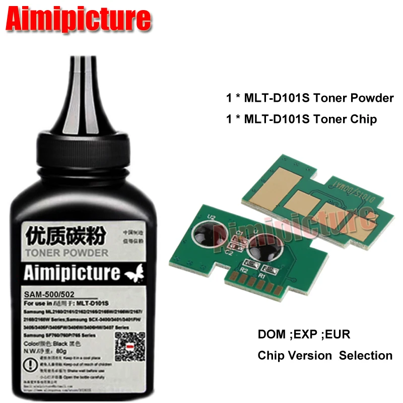 MLT D101S 101S Запасной тонер порошок 80 г + 1 шт. чип для samsung ML2160 ML2161 ML2165 SCX3400 3401 3405|refill toner