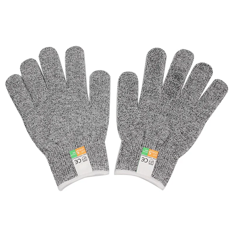 1 пара CE анти-порезные перчатки, устойчивые к порезу, для качества еды, уровень 5, Защитные перчатки для кухни, охоты, резьбы по дереву, рабочие перчатки - Цвет: ADULT 23CM