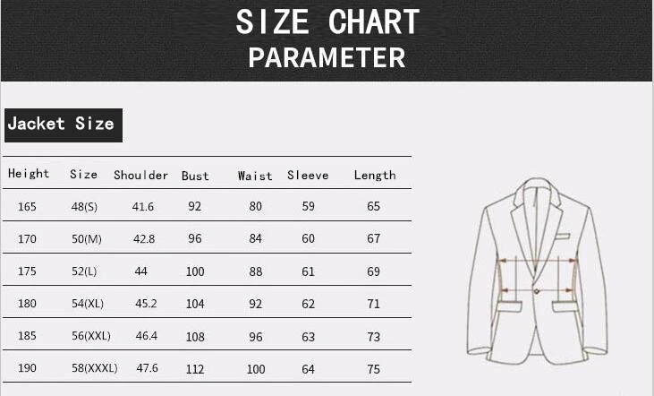 size chart Jacket