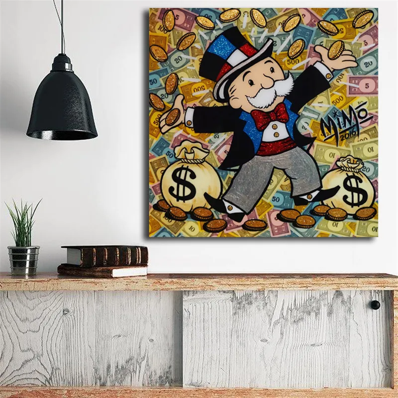 

Alec Monopolyingly Mike Mozart Canvas Posters Prints Marble Abstract Wall Art Painting Decorative Picture Modern Home Decoration