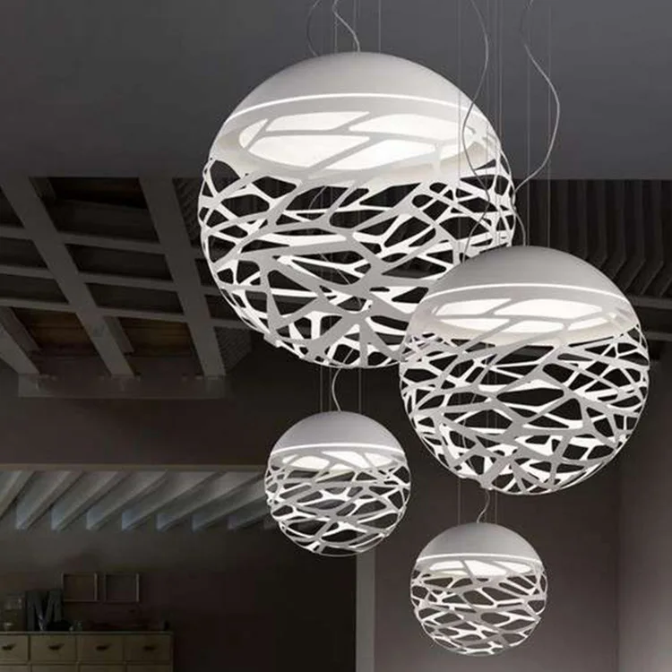 

hollow sphere, wrought iron chandelier restaurant lounge bar, bar hall corridor lighting engineering droplight