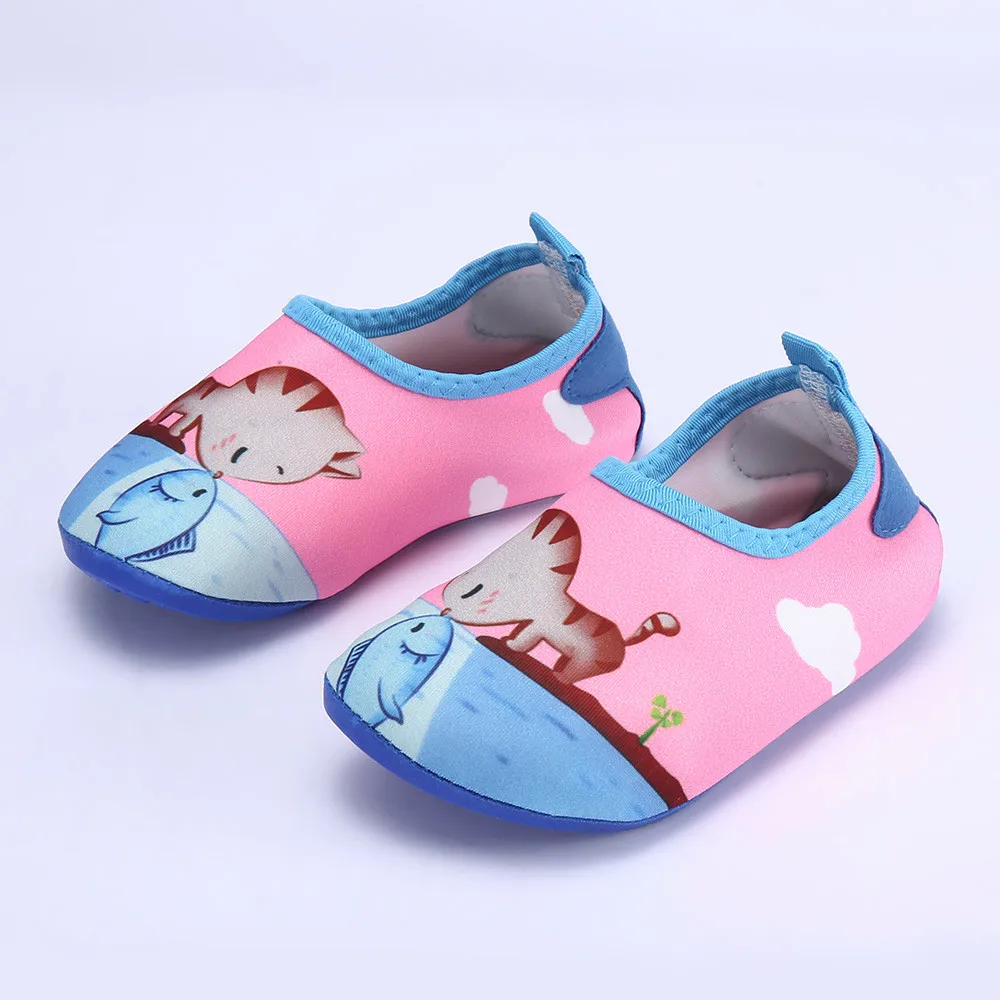 

Baby Boy Girl Cat Fish Beach Snorkel Socks Swimming Diving Child Shoes Baby Moccasins Soft Moccs Shoes Soled Toddler Baby Shoes
