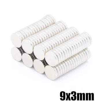 

200pcs 9x3 mm NdFeB N35 Super Strong Rare Earth Disc 9*3 mm Fridge Permanet Magnet 9mm x3mm Small Round Neodymium Magnet