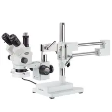 AmScope 3.5X-180X Simul-Focal стерео бум стенд микроскоп+ Флуоресцентный светильник