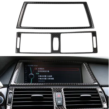 

3D Carbon Fiber Console GPS Navigation & Air Vent Frame Cover Sticker For BMW X5 X6 E70 E71 08-13