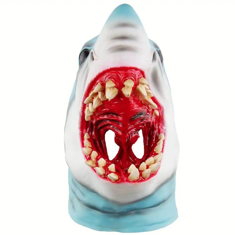 200pcs/lot shark overhead full face mask hallowe