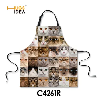 

Animal Cat Dog Printing Cute Kitchen Aprons Leisure Women Men Chef Party Sleeveless Anti-oil Apron for Cooking Dinner