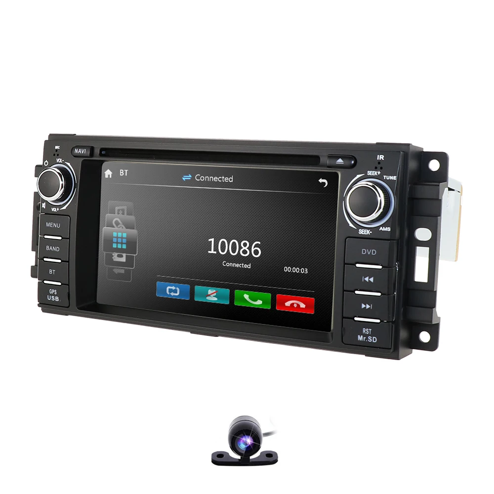 For Dodge Ram Challenger Jeep Wrangler Jk Head Unit Single Din  Touch  Screen In Dash Radio Receiver Navigation Bluetooth Dab+ - Car Multimedia  Player - AliExpress