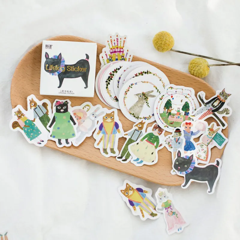 45 шт./кор. лесной концерт Kawaii Наклейки Скрап блокнот украшения DIY стикер ручной