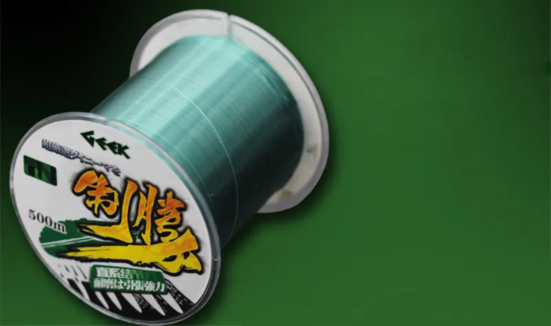 Brand Quality Sinking Fishing Line 500M Transparent Gray Green Nylon Fishing Wire River Lake Sea Fishing Line 10LB-43LB (1)