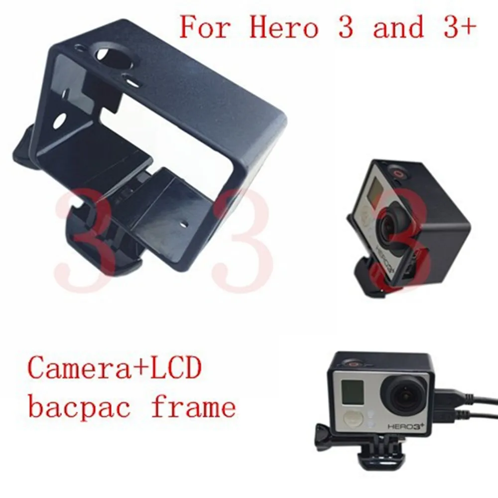 

Expanded Edition BacPac Frame Case For Gopro Hero 3 Hero 3+(Camera+LCD/Battery BacPac ) Mount Accessories