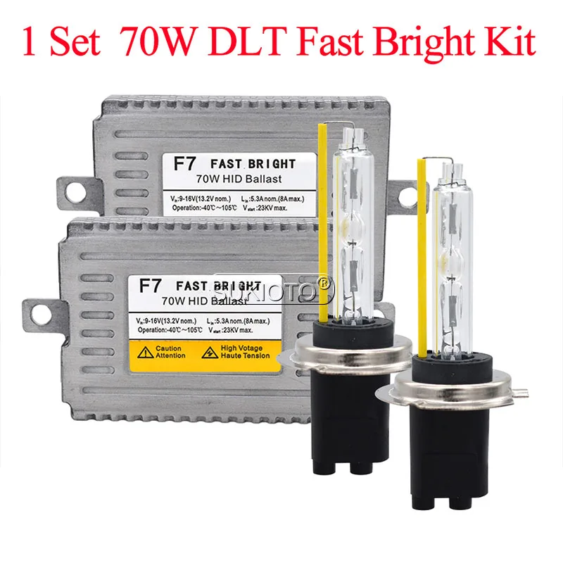SUKIOTO AC 12V 70W Xenon HID Kit Xenon H7 H1 H3 H11 HB3 HB4 9012 D2H 5500K HID Bulb 70W DLT F7 Fast Bright Ballast Kit Xenon H7 (6)