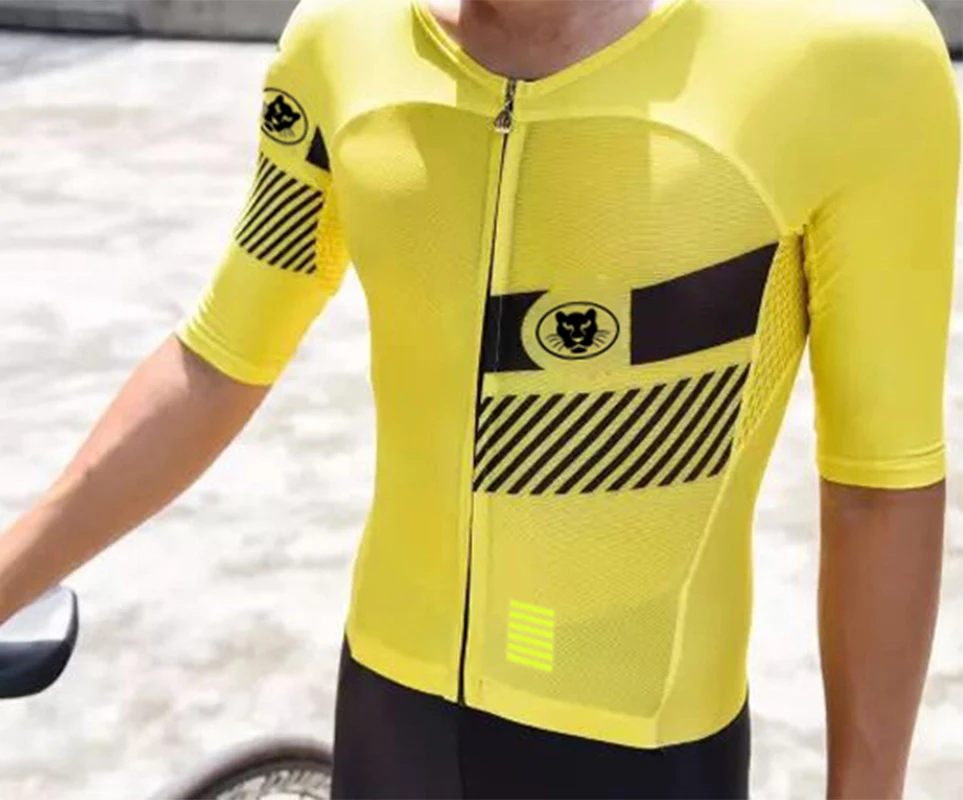 Runchita мужские ropa ciclismo verano hombre conjuntos 9d mtb летние шорты рукавом облегающий велосипедный костюм трикотаж pro team желтый