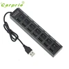Barato CARPRIE-Adaptador USB 2,0 para PC y portátil, interruptor de encendido/apagado, 7 puertos LED, BK Jan16 X13wkQNQ