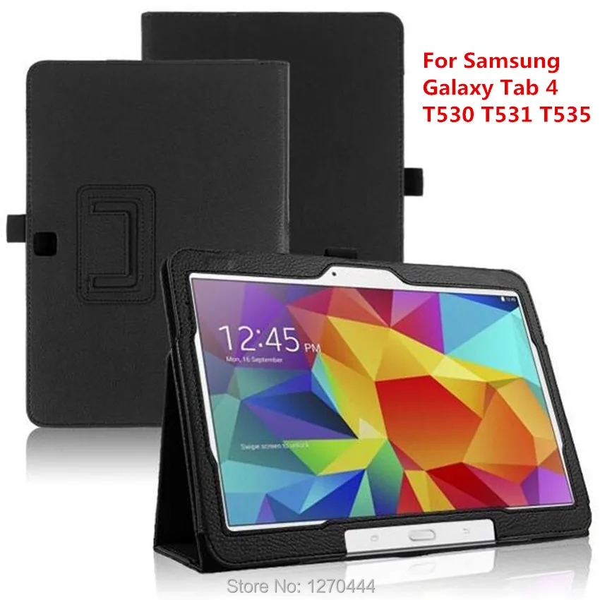 Защитный чехол подставка из искусственной кожи для Samsung Tab4 Litchi Galaxy Tab 4 T530 T531 T535