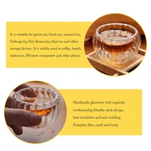 Прозрачная чашка с изображение тыквы чашка для молока двойная изоляция Кофе чашка в подарок#0305