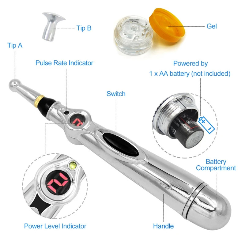 Акупунктурный карандаш энергии меридианная ручка точка электронный аппарат для массажа Семья терапии W-912