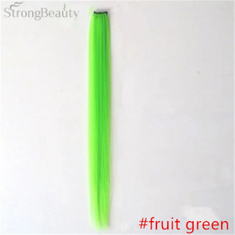 StrongBeauty Women Colorful Extension Long Synthetic Clip In Straight Hairpiece Party Highlights Punk Hair Pieces StrongBeauty Women Colorful Extension Long Synthetic Clip In Straight Hairpiece Party Highlights Punk Hair Pieces