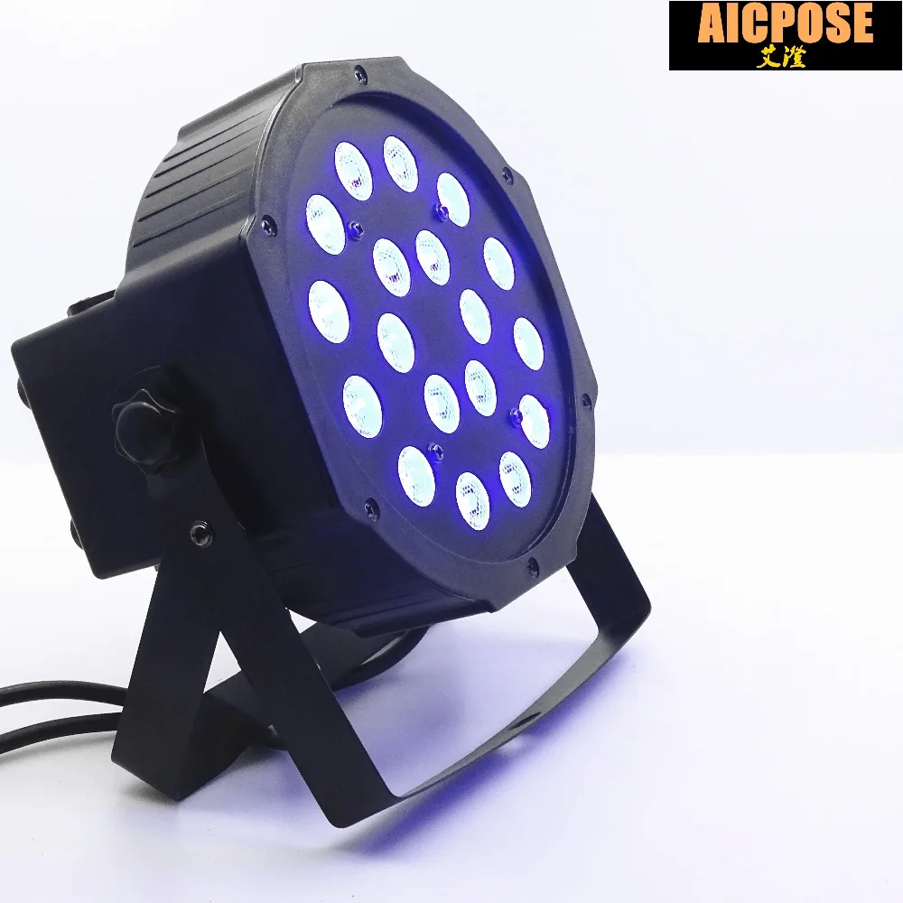 10 шт./Лот 18 шт. 3 Вт светодиодные лампы 18x3 Par RGB в 1 плоский par led dmx512 дискотеки