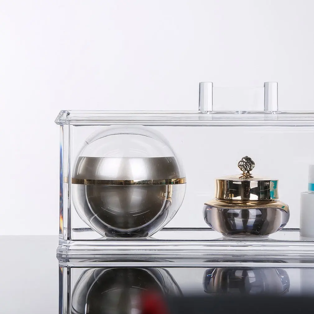 Acrylic Jewelry Cosmetic Storage Drawers Display Transparent Makeup Organizer Boxes Case Cosmetic Storage Box-Y-2801