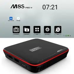 Android 7,1 Мини Смарт ТВ Box 2 GB/16 GB EMMC телеприставки 4 K HD M8S PRO W MI WiFi/RJ45 Media Player