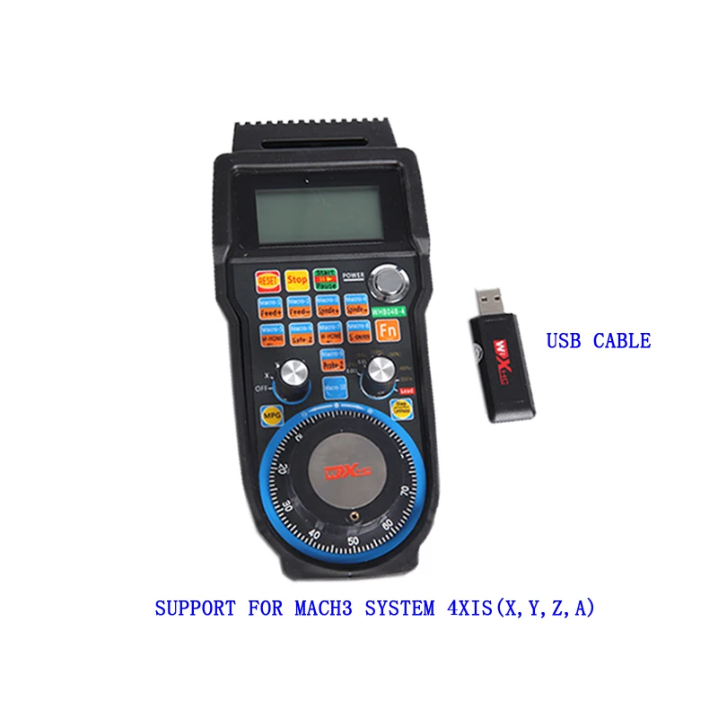 XHC Mach3 Новый Беспроводной USB MPG кулон руль для 3 4 ось фрезерный ротор cnc