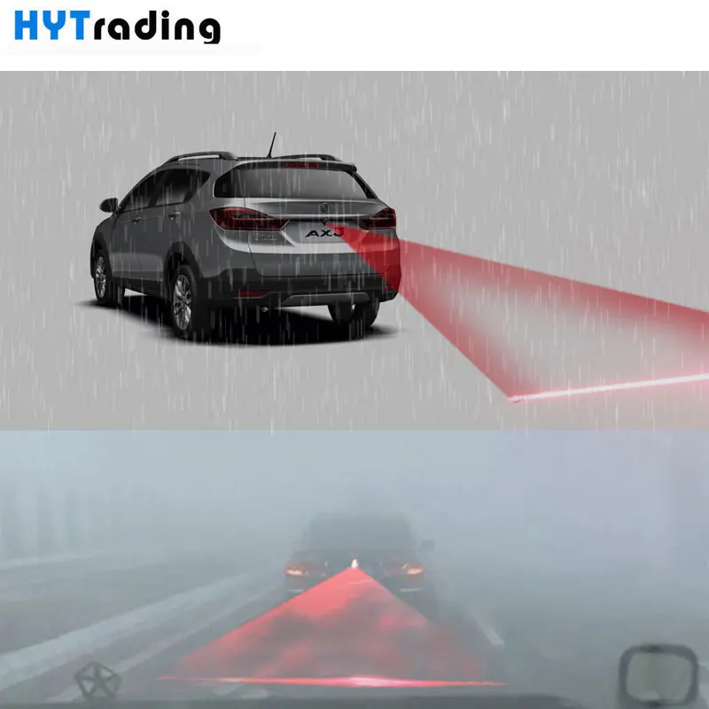 Автомобильный анти-столкновения лазерный противотуманный светильник авто Анти-туман стояночный стоп торможение сигнальные индикаторы мотоцикл светодиодный Предупреждение льный светильник сильный Красный