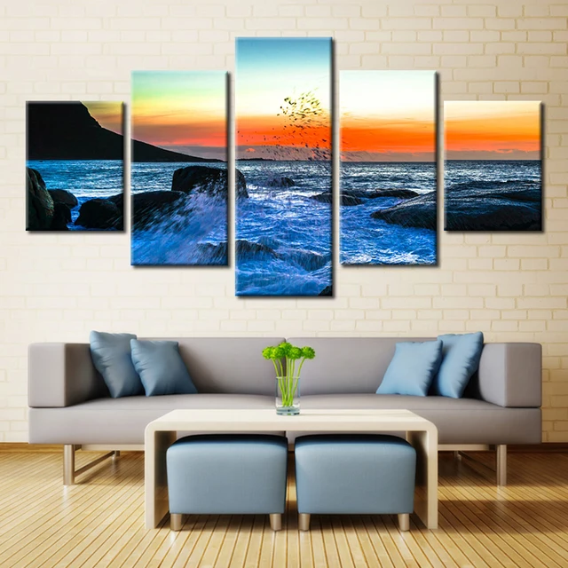 48 Panel Sky Building Manhattan Rentals The Sea Reef Setting Sun HD Beauteous Rental Home Decor Painting 48 Panel Sky Building Manhattan Rentals The Sea Reef Setting Sun HD Beauteous Rental Home Decor Painting