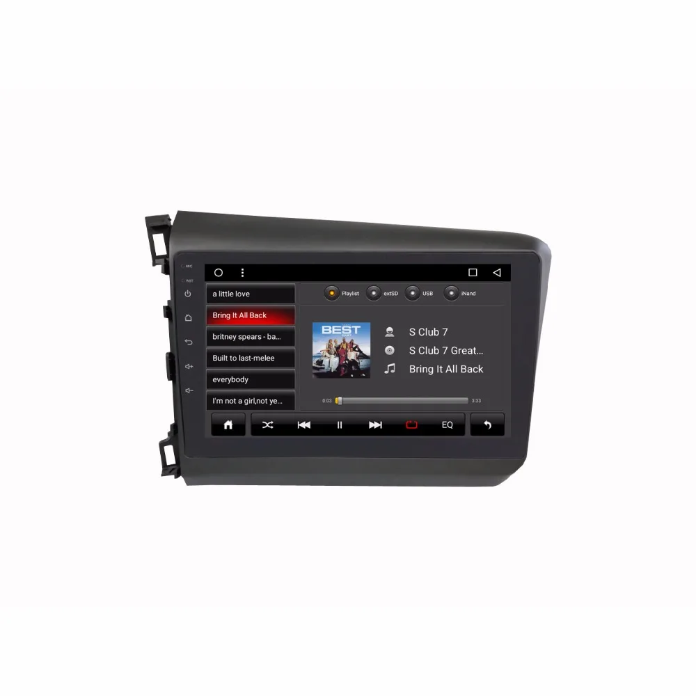 Discount Android 8.0 2 DIN 9" Octa Core Car dvd Video GPS Navigation For Honda Civic 2012-2013 Screen 1024 *600 RDS/wifi/Radio/dvr 1