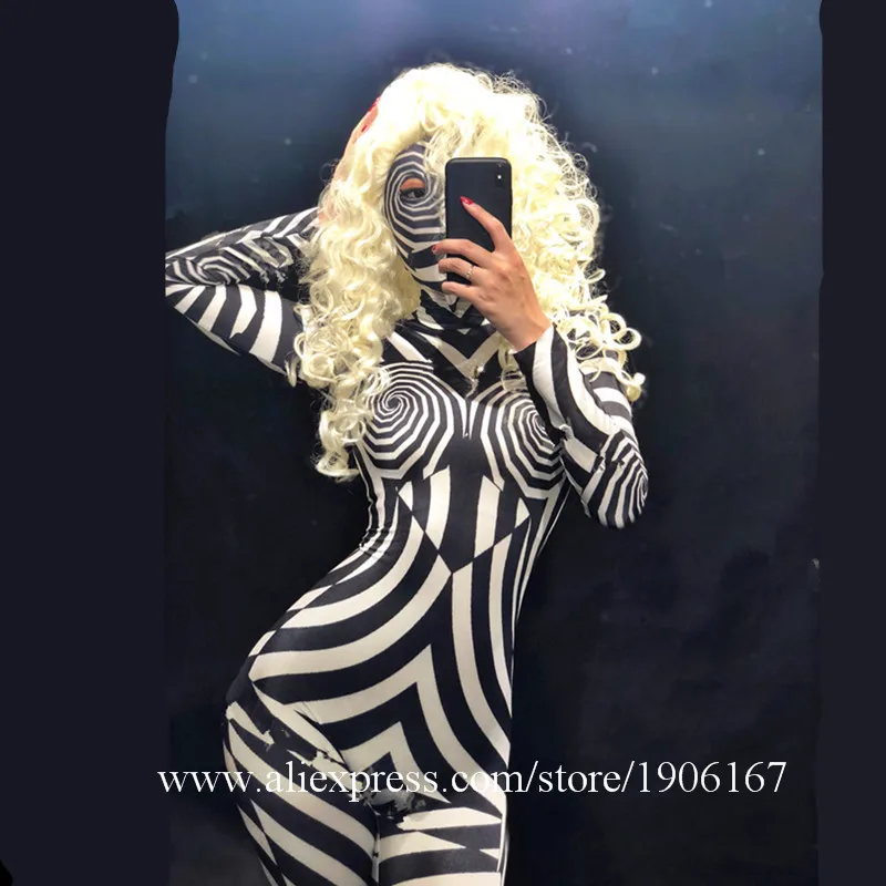 Halloween party party opening men and women combination play gogo masked zebra hat Siamese dance studio costume1