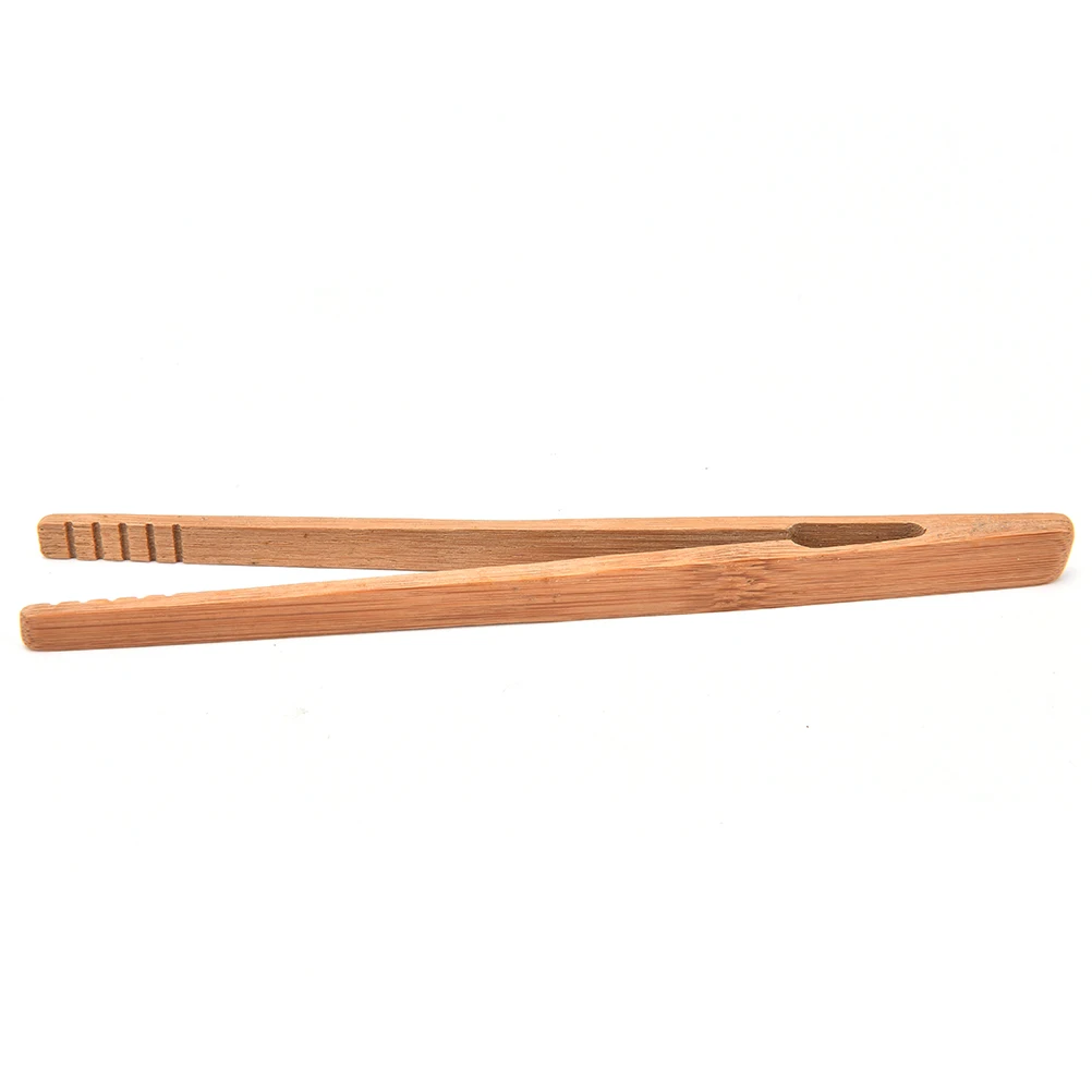 

High Quality 14.5cm Wood Color Textured Bamboo Kongfu Tea Utensil Tweezers Tea Clips Bamboo Tweezers