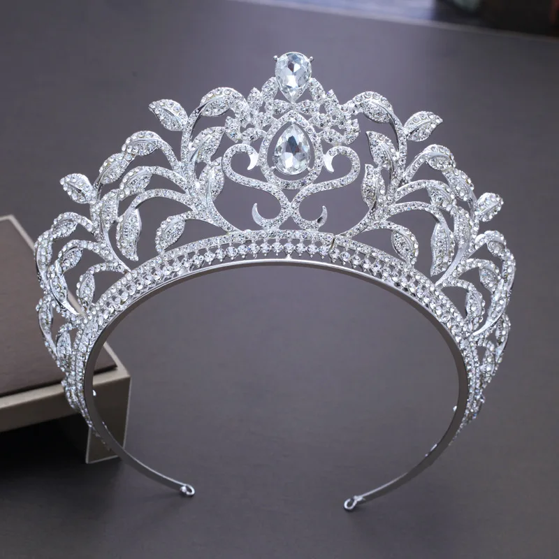 

New Bridal Crowns Hair Ornament Wedding Crown Royal Queen Tiara Diadem Bride Rhinestone Hair Jewelry Accessory Decorations