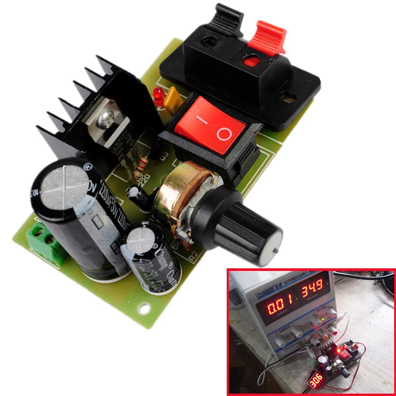 LM317 DC 5 В-35 В до 1 25 В-30 DIY Kit Регулируемая Шаг вниз регулятор Мощность модуль Питание