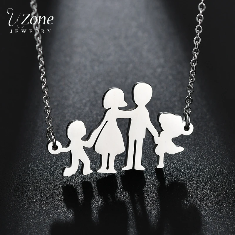mom dad daughter necklace