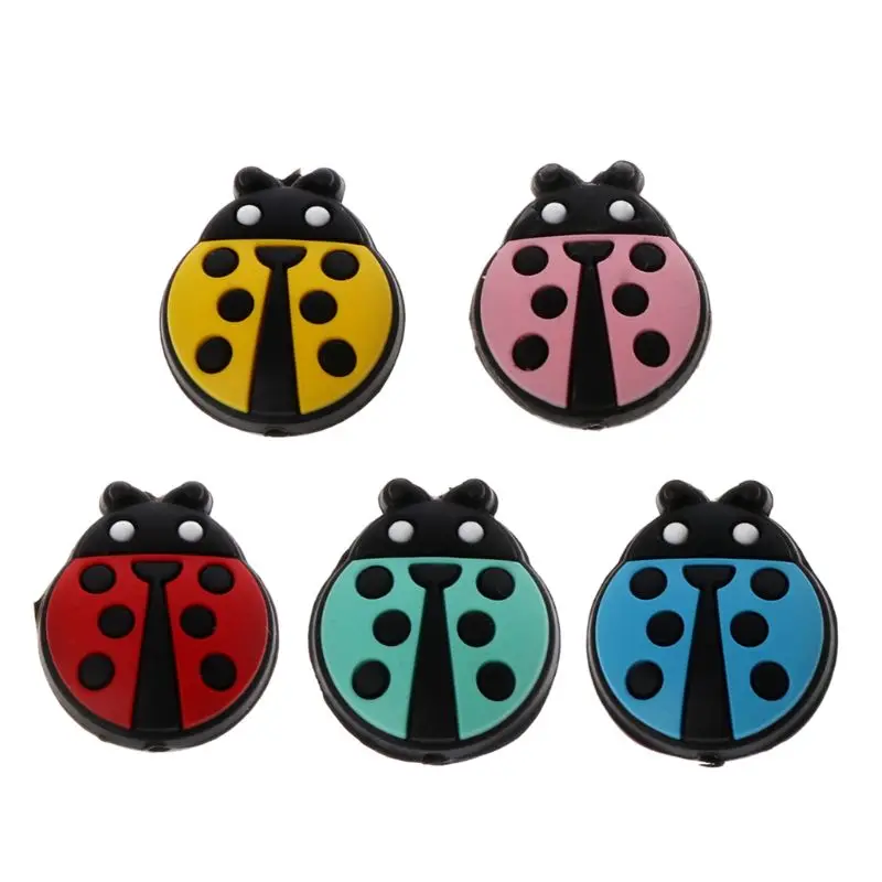 

Baby Accessories Silicone Beads Food Grade Creative Cartoon Animals Ladybug Teether DIY Nursing Jewelry Sensory Chewing Toy Baby