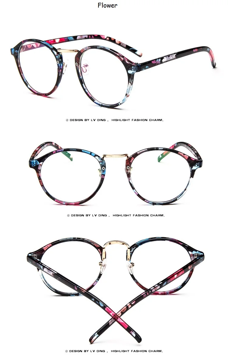 Женские очки для чтения с круглой оправой, очки для близорукости, пластиковая оправа для очков, оптические очки