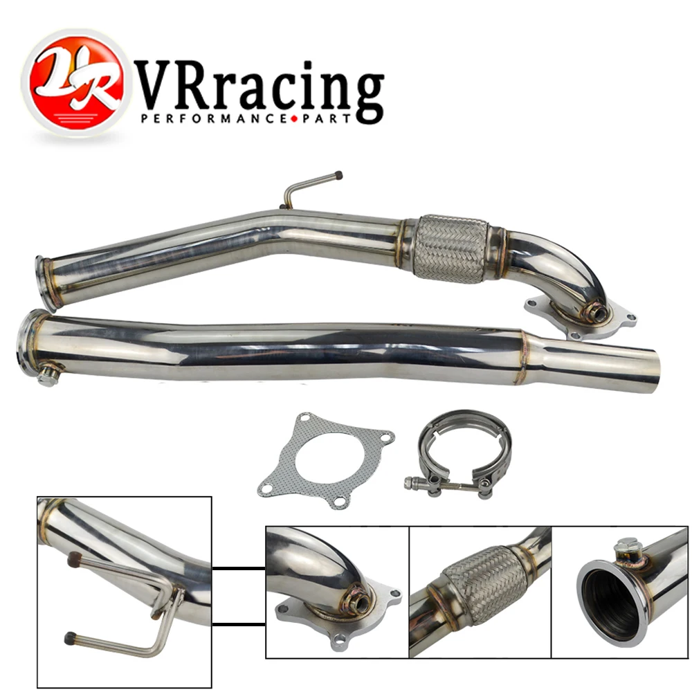 VR RACING выхлопная турбо труба для 06 09 VW GOLF GTI JETTA AUDI A3 2 0 T FSI Turbo Downpipe Performance MKV|vr racing|2.0t