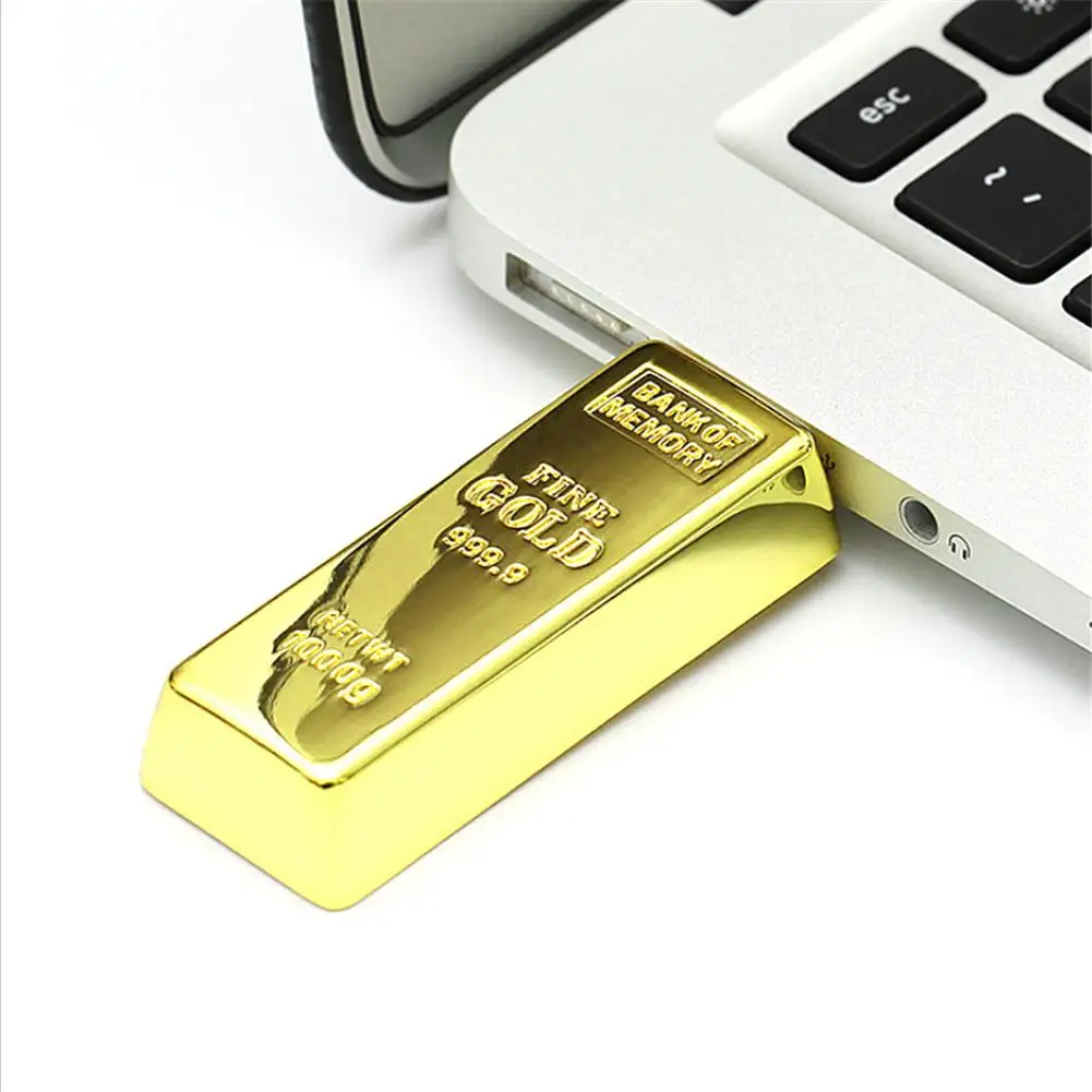 

Flash drive 2.0 Gold brick High speed support 4K data mini metal usb flash disk 4~64GB mobile storage U disk USB Flash drive