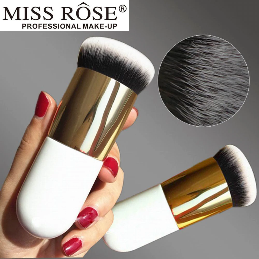

MISS ROSE New Chubby Pier Single Foundation Brush Flat Cream Makeup Brush Professional Cosmetics Powder Brush Tool Brush