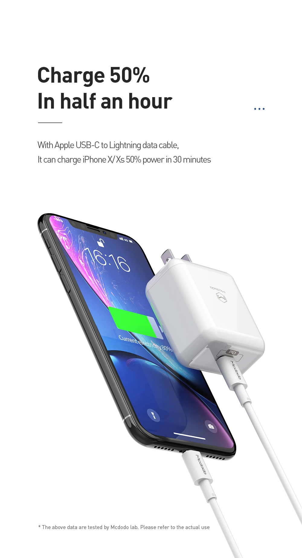 Mcdodo EU/US usb type C PD зарядное устройство 18 Вт адаптер для мобильного телефона Быстрая зарядка USB для MacBook IPhone XS Max samsung Xiaomi huawei