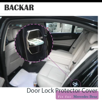 

Backar Car Styling Door Lock Stopper Stainless Steel Protective Cover Decorative For Mercedes Benz W211 AMG W204 CLA Accessories