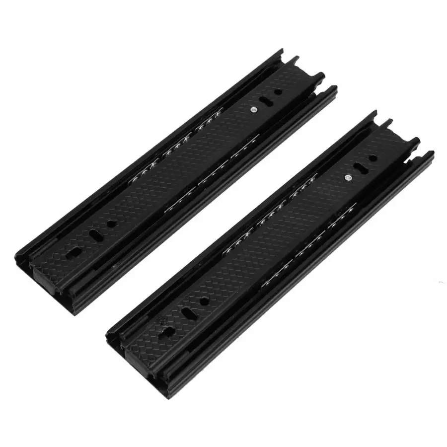 

Sliding Door Fittings 3-Section Rail Ball Bearing Drawer Slides Glides Runners Damping Buffer Soft Close 20*4.5cm Mechanism