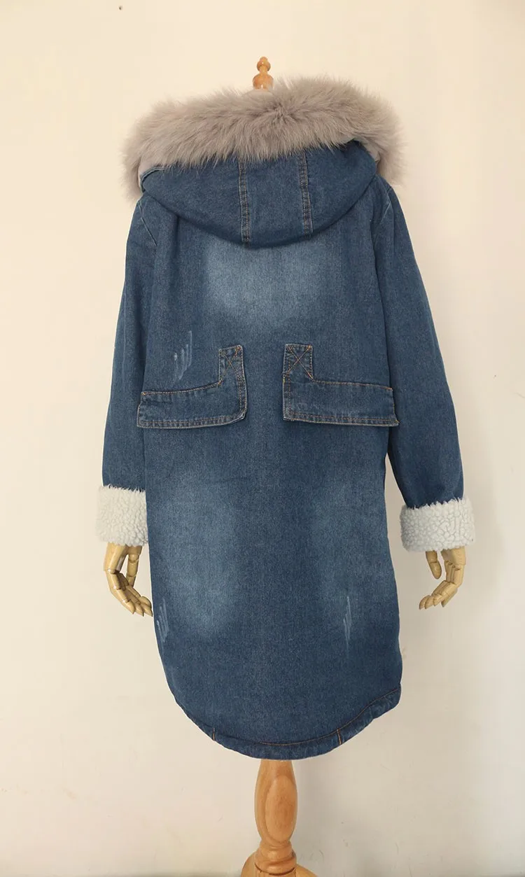 3 denim parka