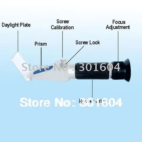 6 шт./партия Ручной рефрактометр Брикса 45-82% RHBN-82ATC с вытянутым калибровочным винтом